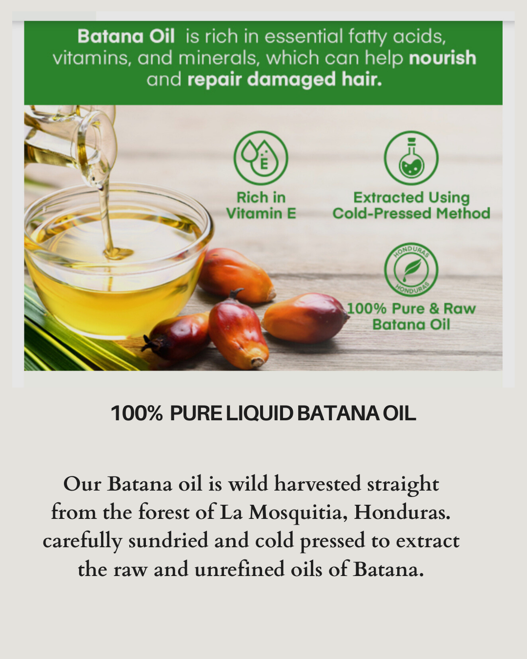 100% Pure Liquid Batana Oil (Ojon Oil)