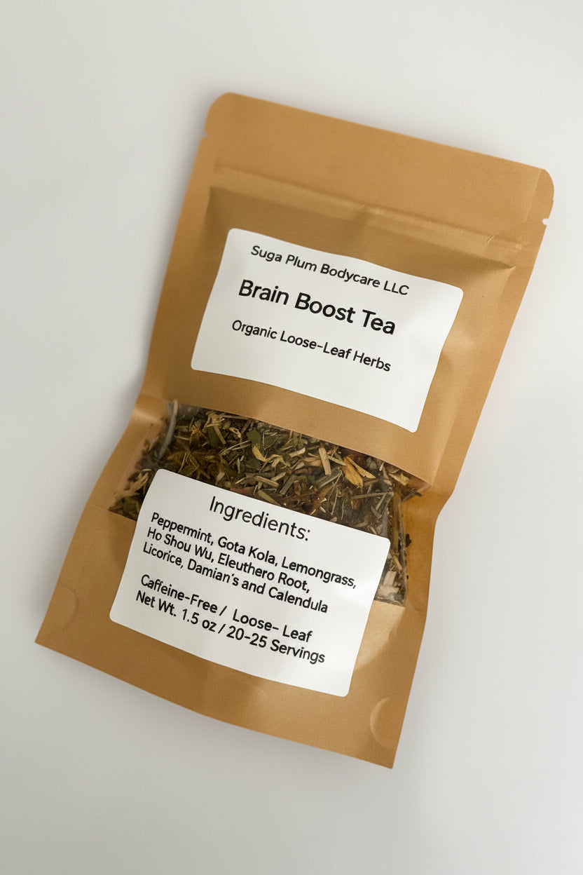 Brain Boost Herbal Tea – Organic Loose Leaf Wellness Tea for Focus & Daily Clarity