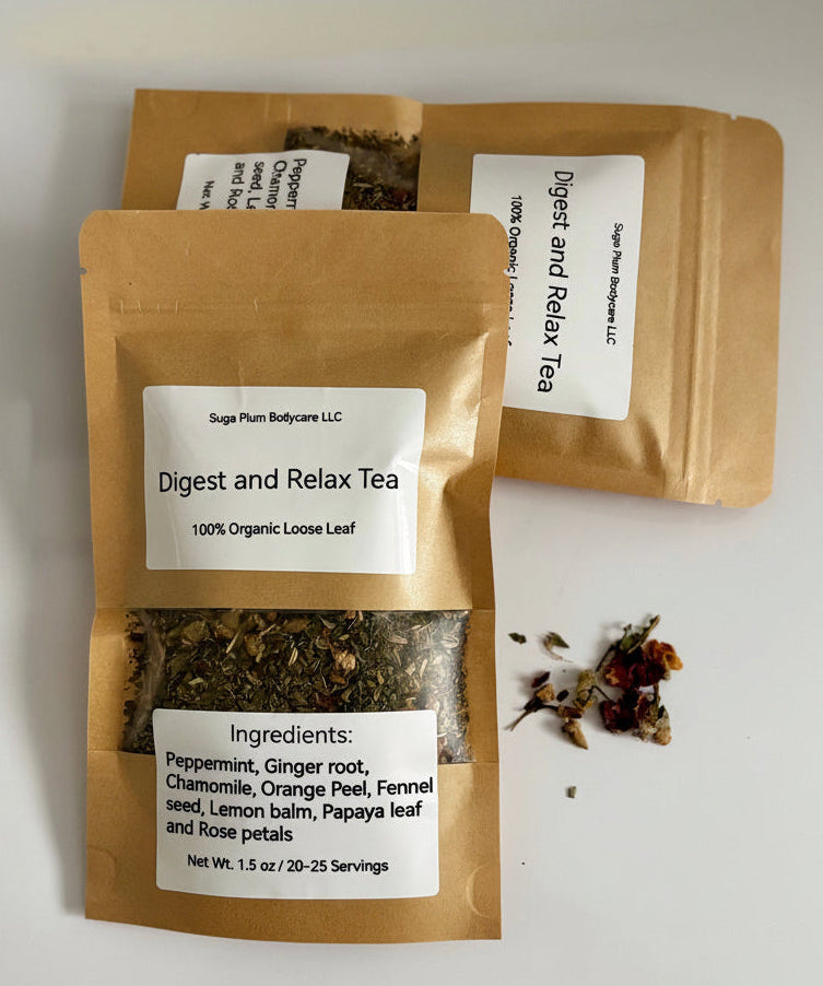 Digest & Relax Herbal Tea Blend – Organic Loose-Leaf Tea for Calm Evenings