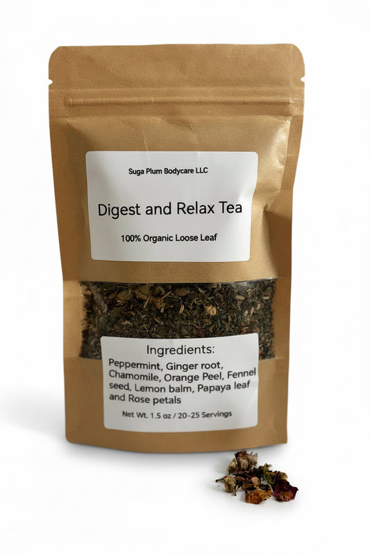 Digest & Relax Herbal Tea Blend – Organic Loose-Leaf Tea for Calm Evenings