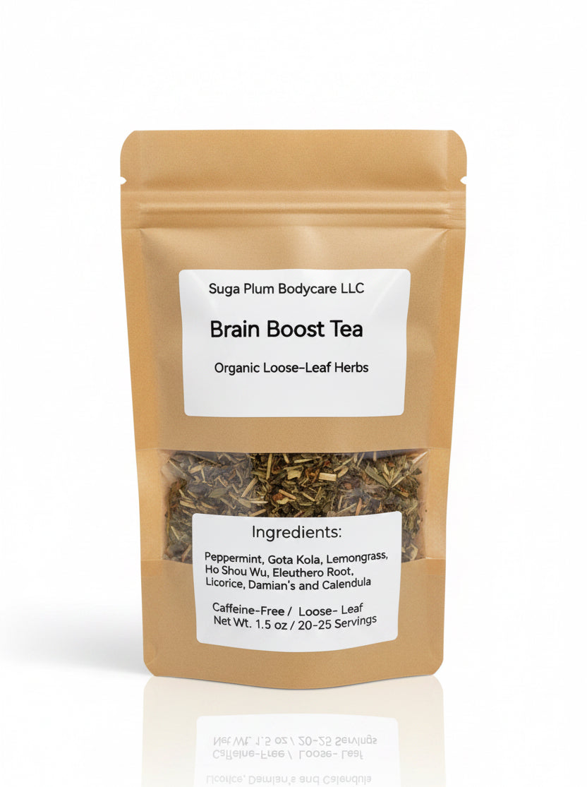 Brain Boost Herbal Tea – Organic Loose Leaf Wellness Tea for Focus & Daily Clarity