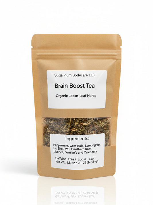 Brain Boost Herbal Tea – Organic Loose Leaf Wellness Tea for Focus & Daily Clarity